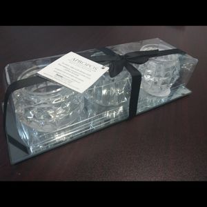 NWT Apropos $170 Crystal Candle Holder Gift Set
